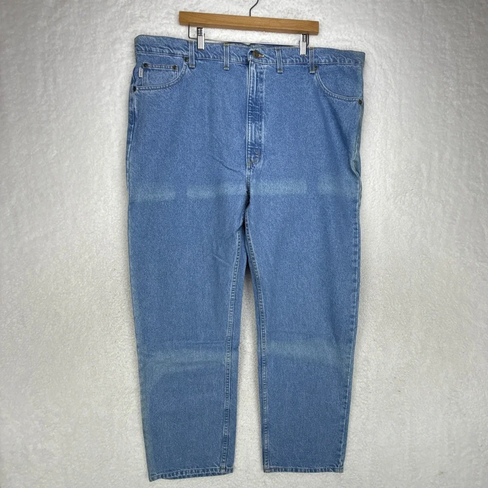Carhartt Traditional Fit Jeans Mens 46X32 Light Wash Denim B18‎ STW NOS NWT
